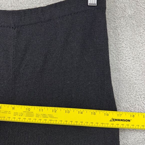 VTG Roberta Pinto Pants Womens S Black Knit High Rise PullOn Elastic Waist Comfy - Picture 12 of 12